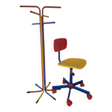 Ikea vintage high chair and coat rack