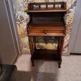 Console bedside table 1980 in brown glazed wood