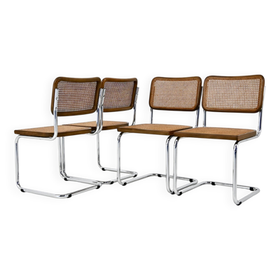 Ensemble de 4 chaises de salle à manger Style B32 de Marcel Breuer
