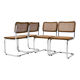 Ensemble de 4 chaises de salle à manger Style B32 de Marcel Breuer