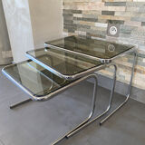 Chrome trundle tables