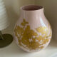 Ceramic vase XXL Jonsberg pink and gold Hella Jongerius Ikea vintage