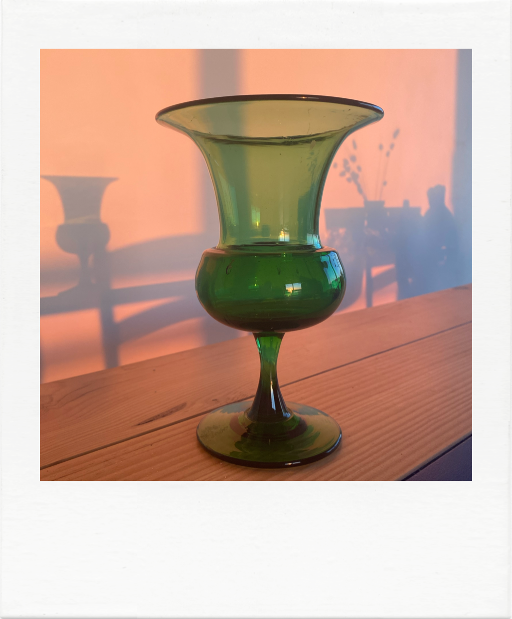 Large translucent green vase/pot