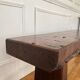 Brutalist Folk Art Bench Solid Oak