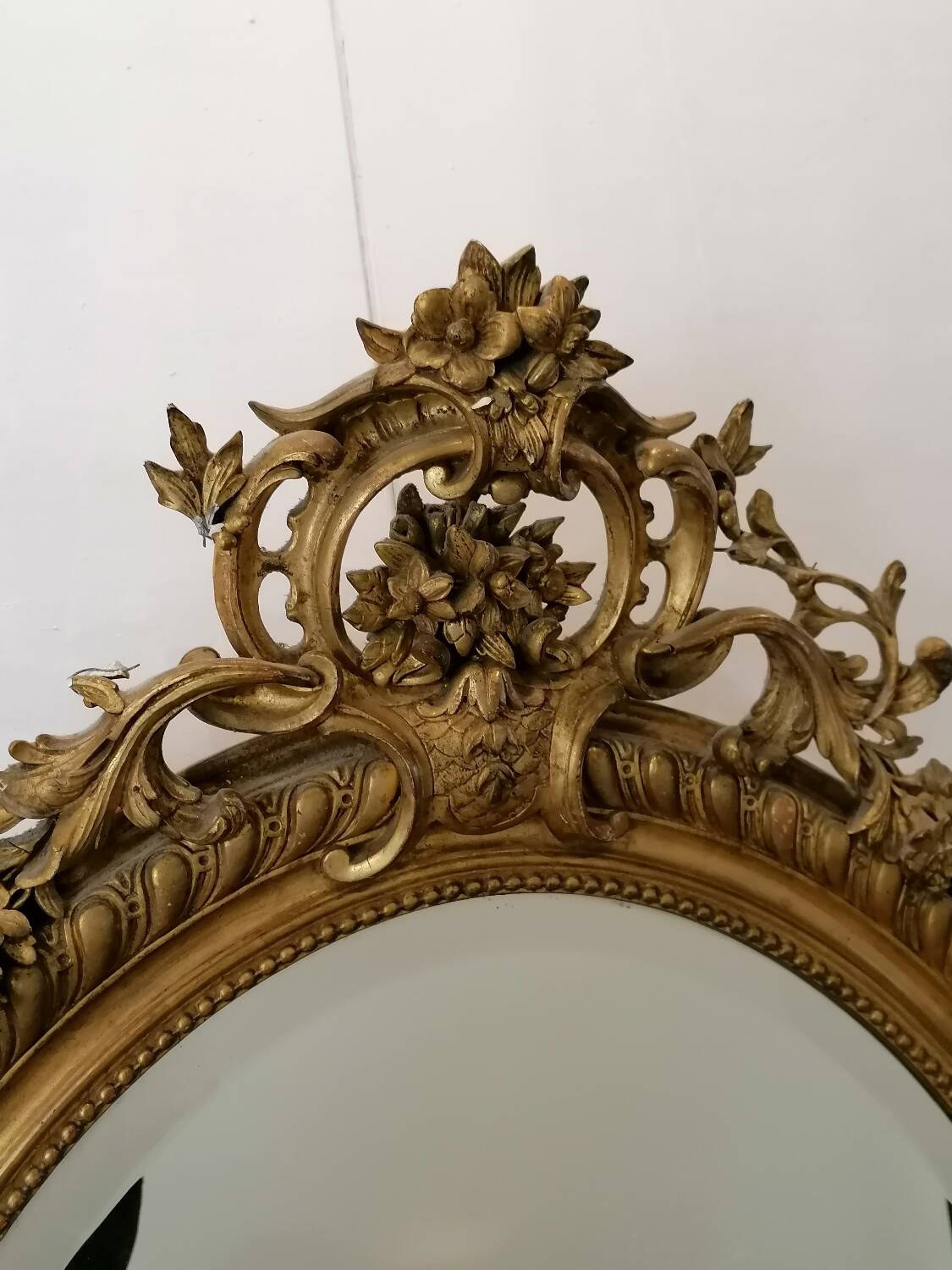 Louis XV style mirror in wood and gilded stucco, Napoleon III period