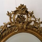 Louis XV style mirror in wood and gilded stucco, Napoleon III period