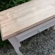 Console 2 tiroirs rose plateau bois