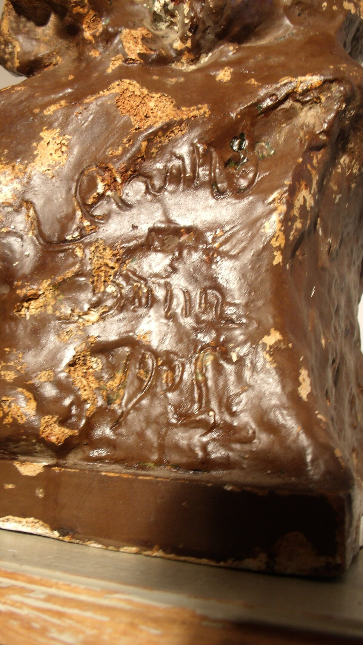 Beethoven's head in platter