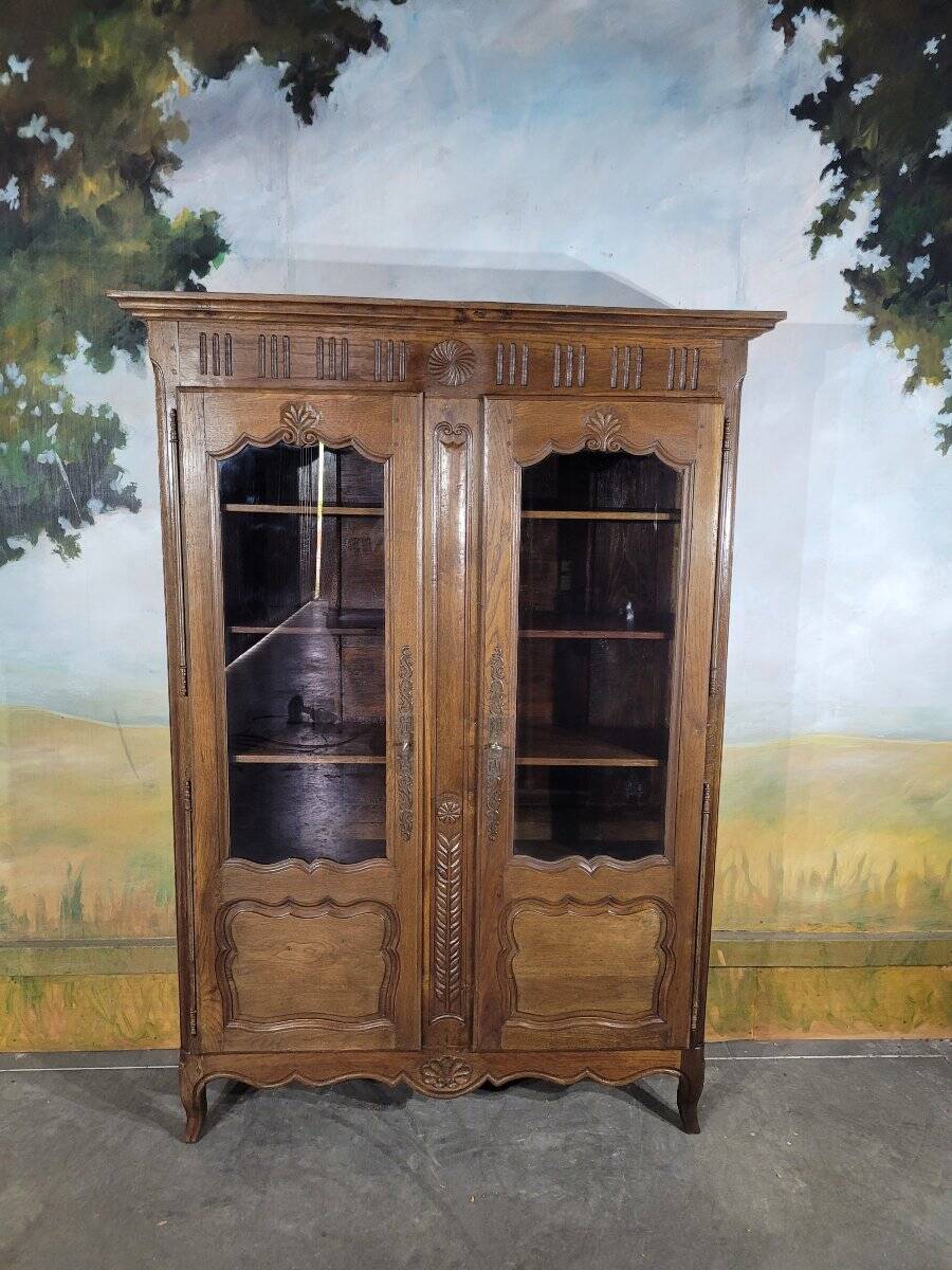 Small carved oak library