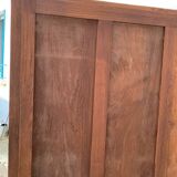 Parisian art deco wardrobe in solid raw oak, removable