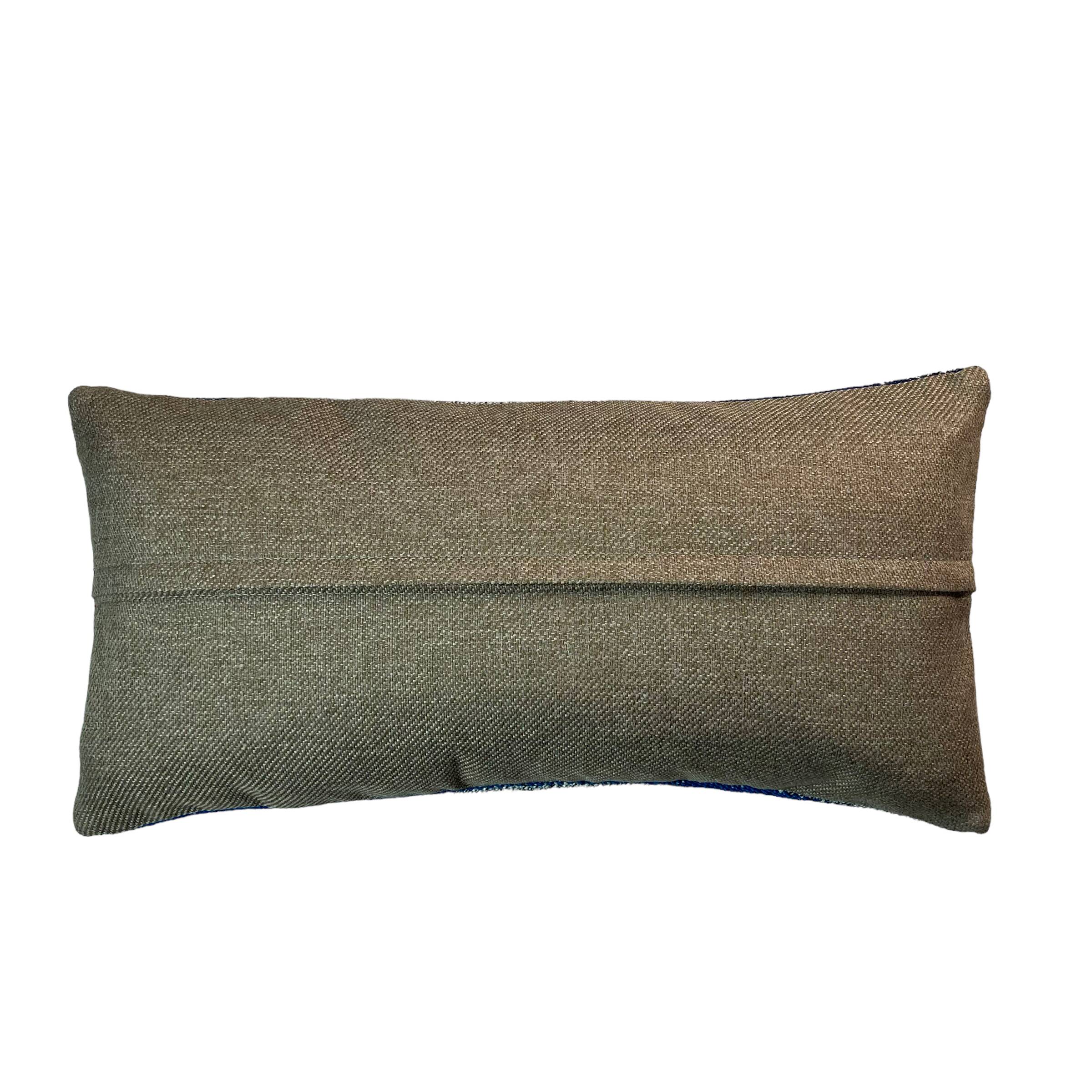 Vintage turkish kilim cushion cover , 30 x 60 cm