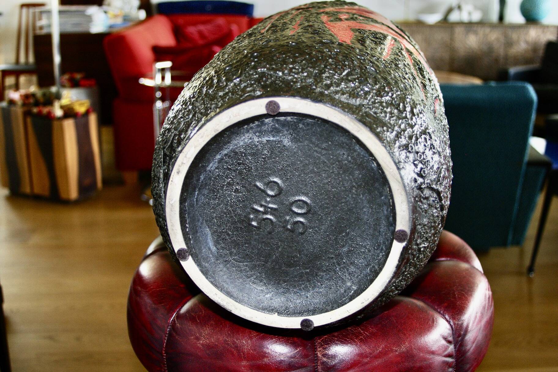 Large vintage ceramic vase from scheurich germany 1970