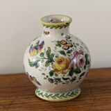 Earthenware ball vase, signed Veuve Perrin