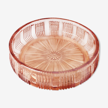 Pink glass trinket bowl