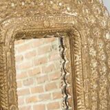 Oval carved wooden mirror 150x101cm