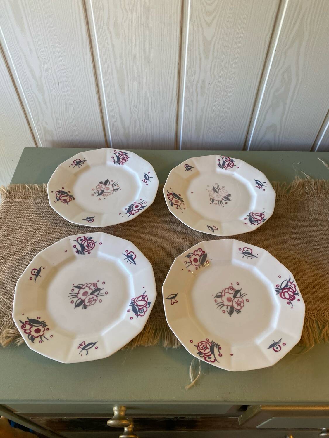 Assiettes à dessert haviland et le tanneur