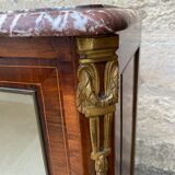 Showcase marquetry 1900 marble