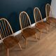 Restored Vintage Retro Ercol 1960s 384 Round Dining Table & 4 370 Windsor Arm Chairs Regular price