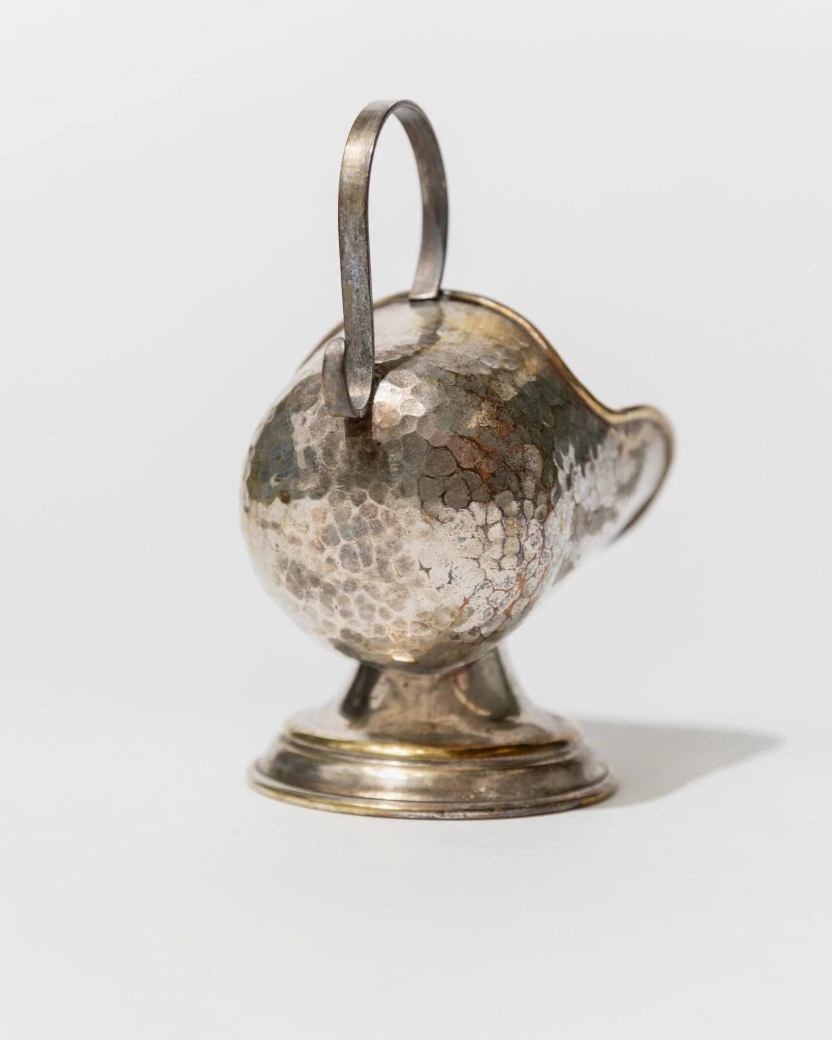 Argent Silver-Plated, Hand-Carved Footed Sugar Box with Dosing Spoon - Italian 1920s Retro Table Decor