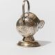 Argent Silver-Plated, Hand-Carved Footed Sugar Box with Dosing Spoon - Italian 1920s Retro Table Decor
