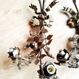 Pair of bronze and gilded metal wall sconces in the Louis XVI style.