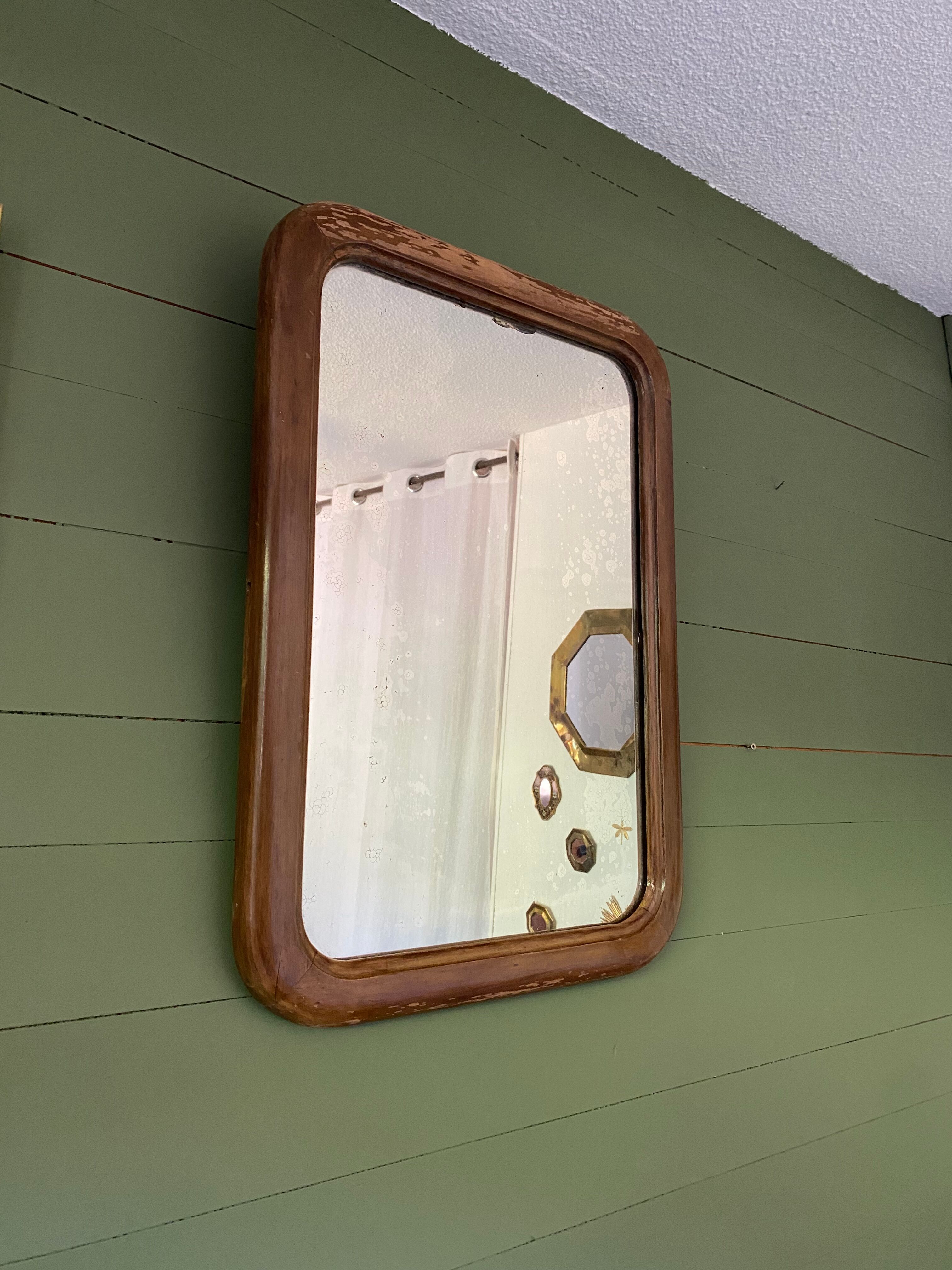 Old rectangular mirror