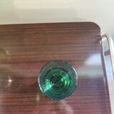 Set of 6 large vintage green glasses