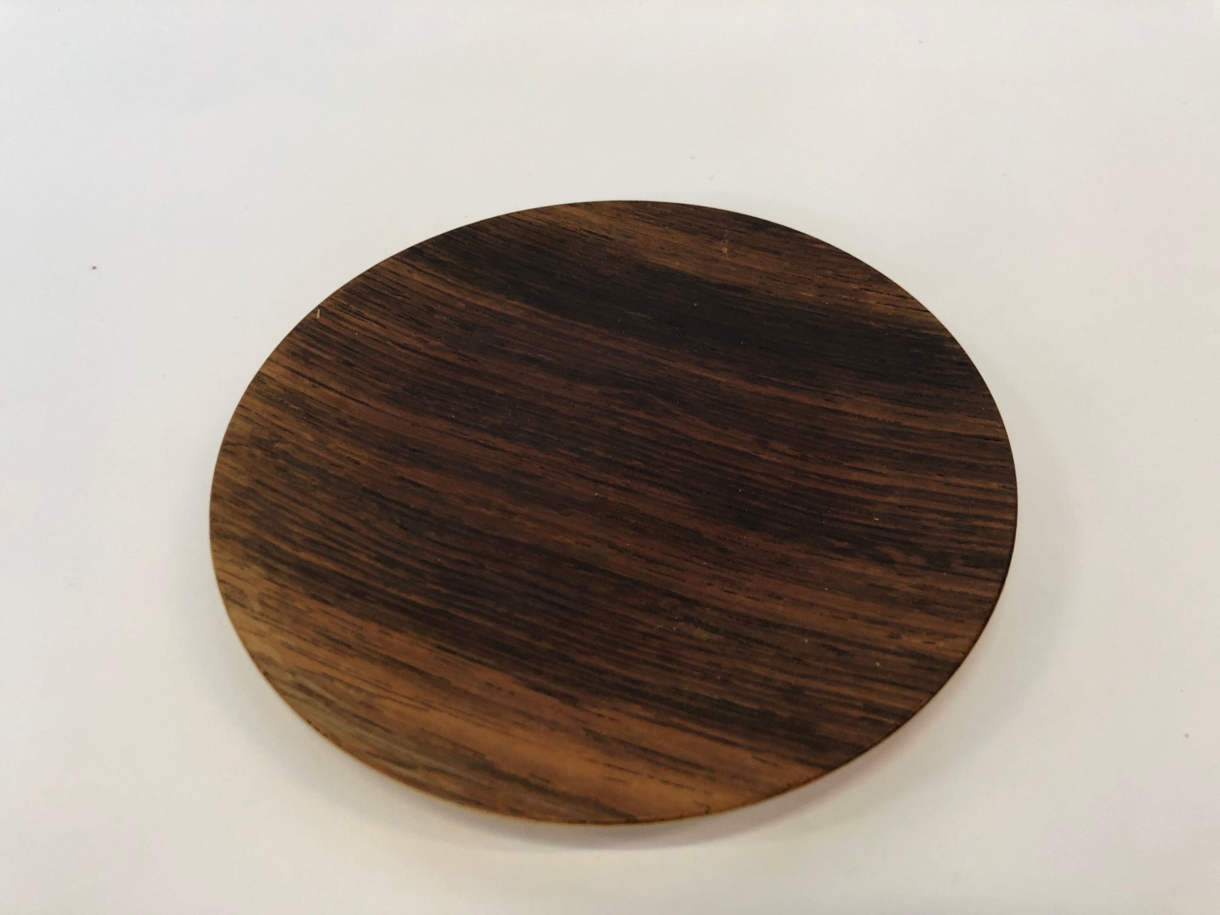 Vintage wooden cups and saucers in teak