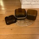 Smoked guzzini plexiglass ice bucket 1970