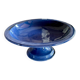 Vintage blue fruit bowl 1980s enamelled stoneware
