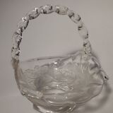 Transparent and translucent glass basket