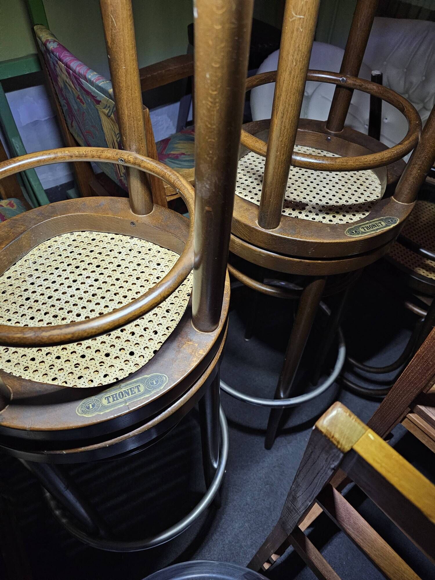 4 x Thonet 82/204 RH stool Height 80 Width 45 cm Price / set of 4 thonet