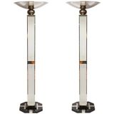 Paire de lampadaires art-déco