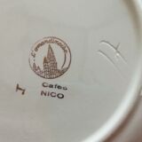 9 flat plates L'Amandinoise "Cafés Nico"