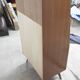 1960 Scandinavian secretary with teak compass feet and pastel yellow top