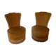 Paire de fauteuils crapaud à franges