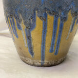 Vase en grès bleu flamme