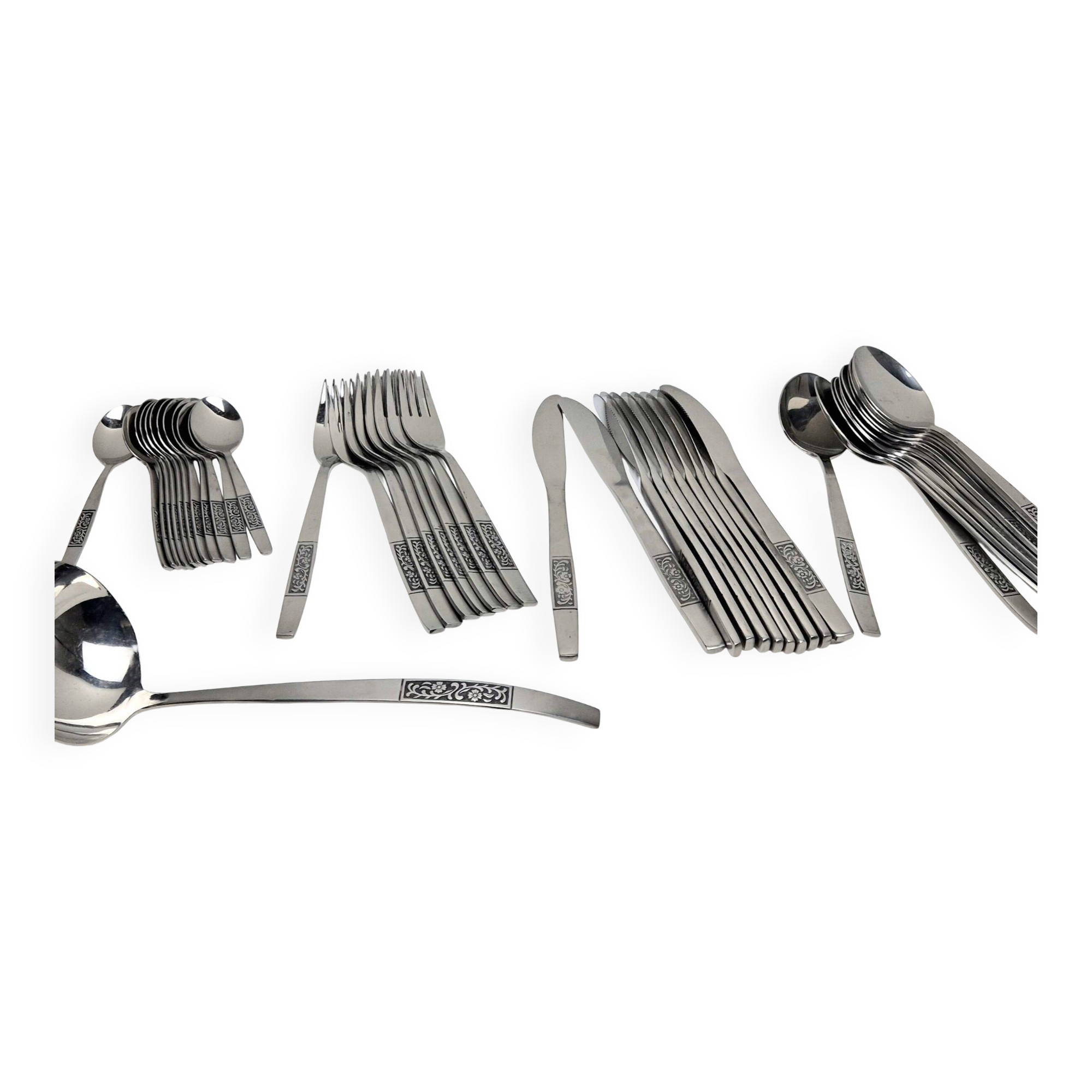 Lot de 45 couverts Amefa Holland Damask Stainless