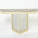 Console chrome laiton verre opalin noir de romeo rega 1970