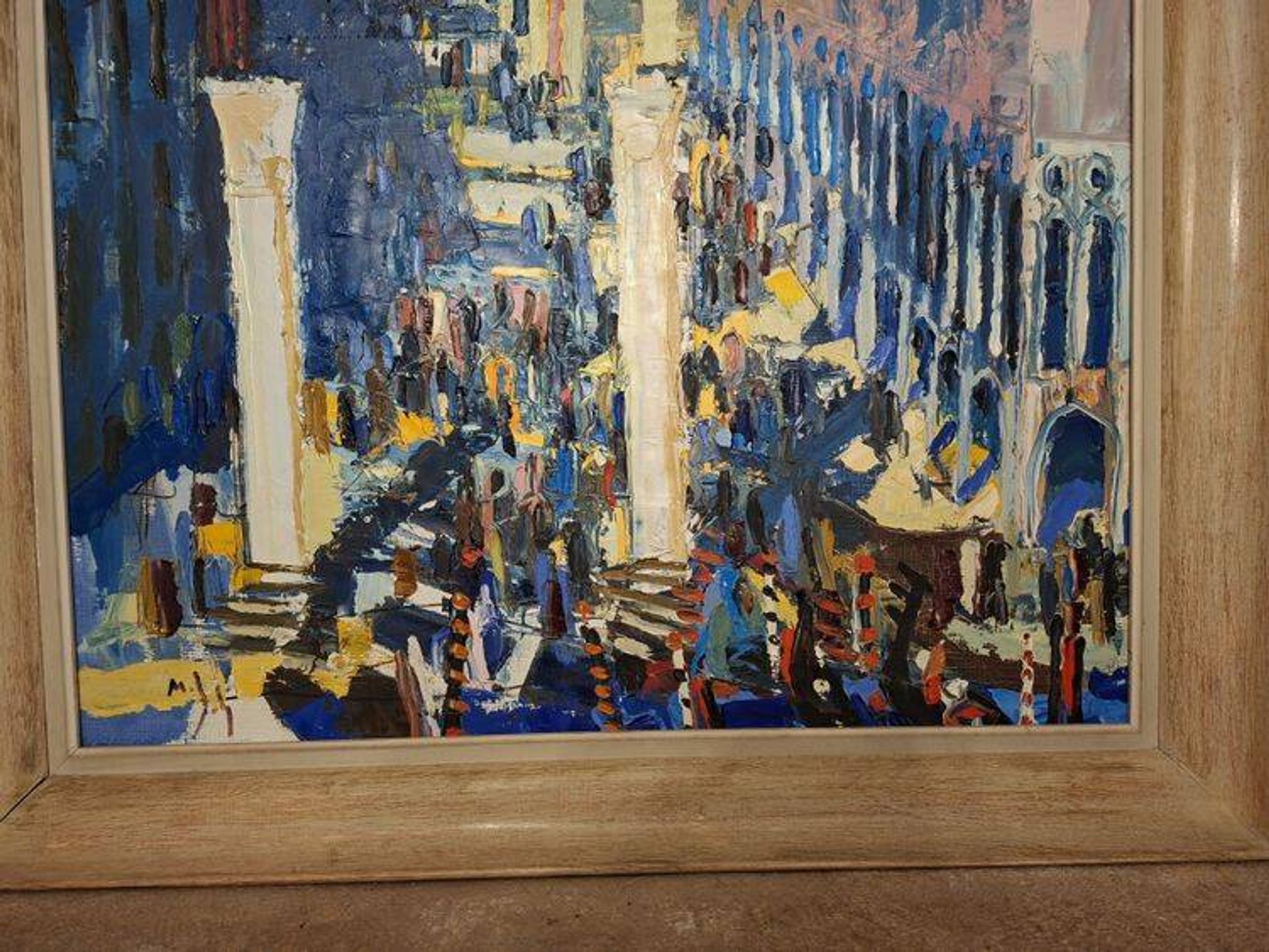 Important oil on canvas depicting the Piazzetta in Venice.