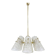 J.T. Kalmar Lustre in Brass, with Textured Glass Shade in Cone Shape, Austria, 1950