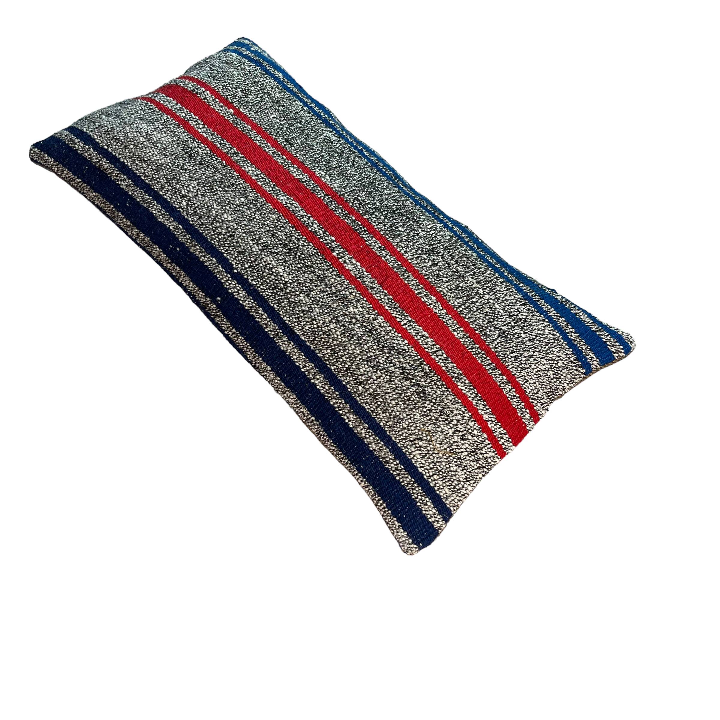 Housse de coussin kilim turc vintage, 30 x 60 cm