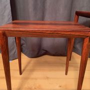 Pair of rosewood tables 64 B, designed by Erik Riisager Hansen, Haslev Møbelsnedkeri, Denmark, 196