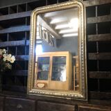 Gilded Louis Philippe mirror with decoration 120x77