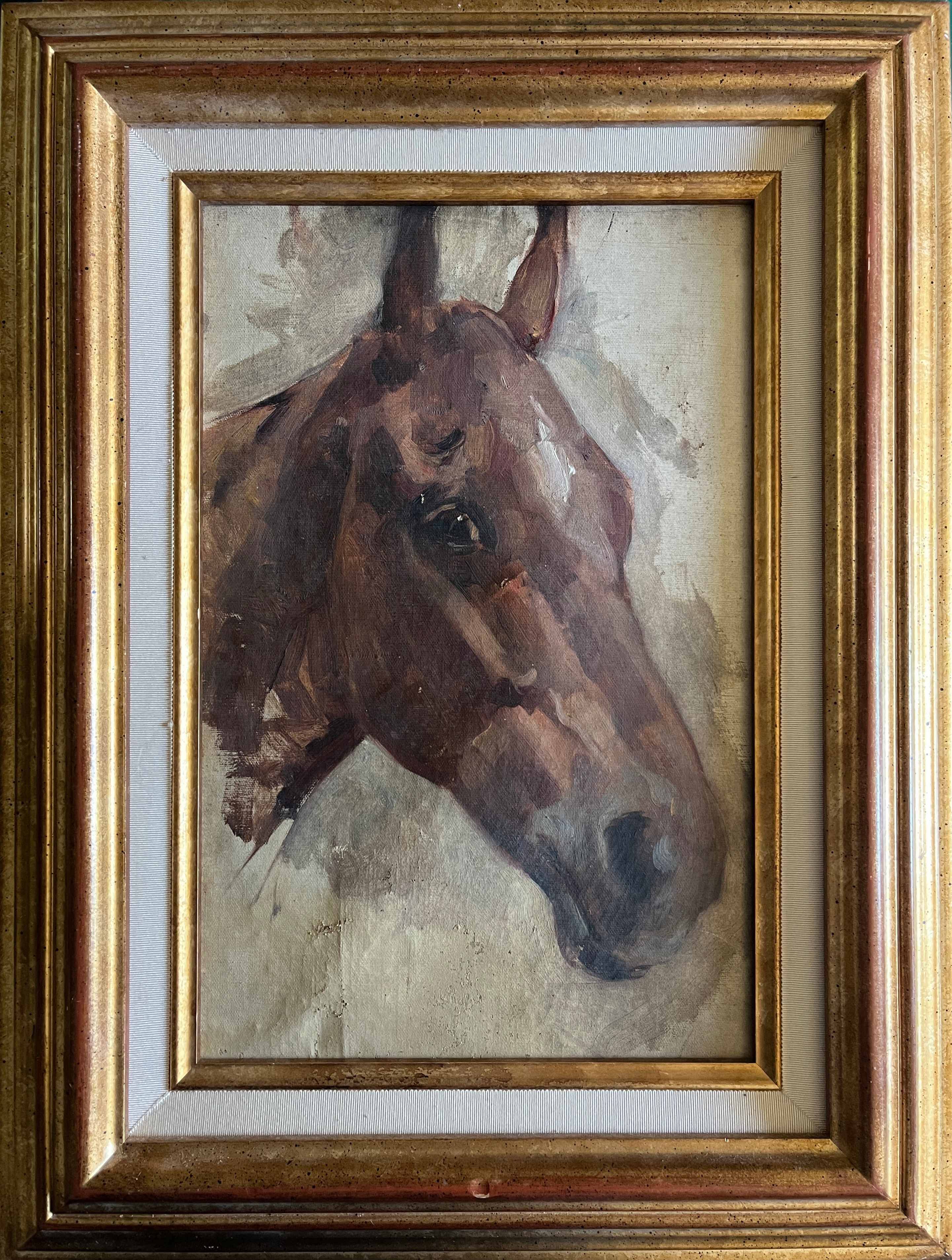 Tableau HST/P "Etude de tête de cheval" éc. début XX°
