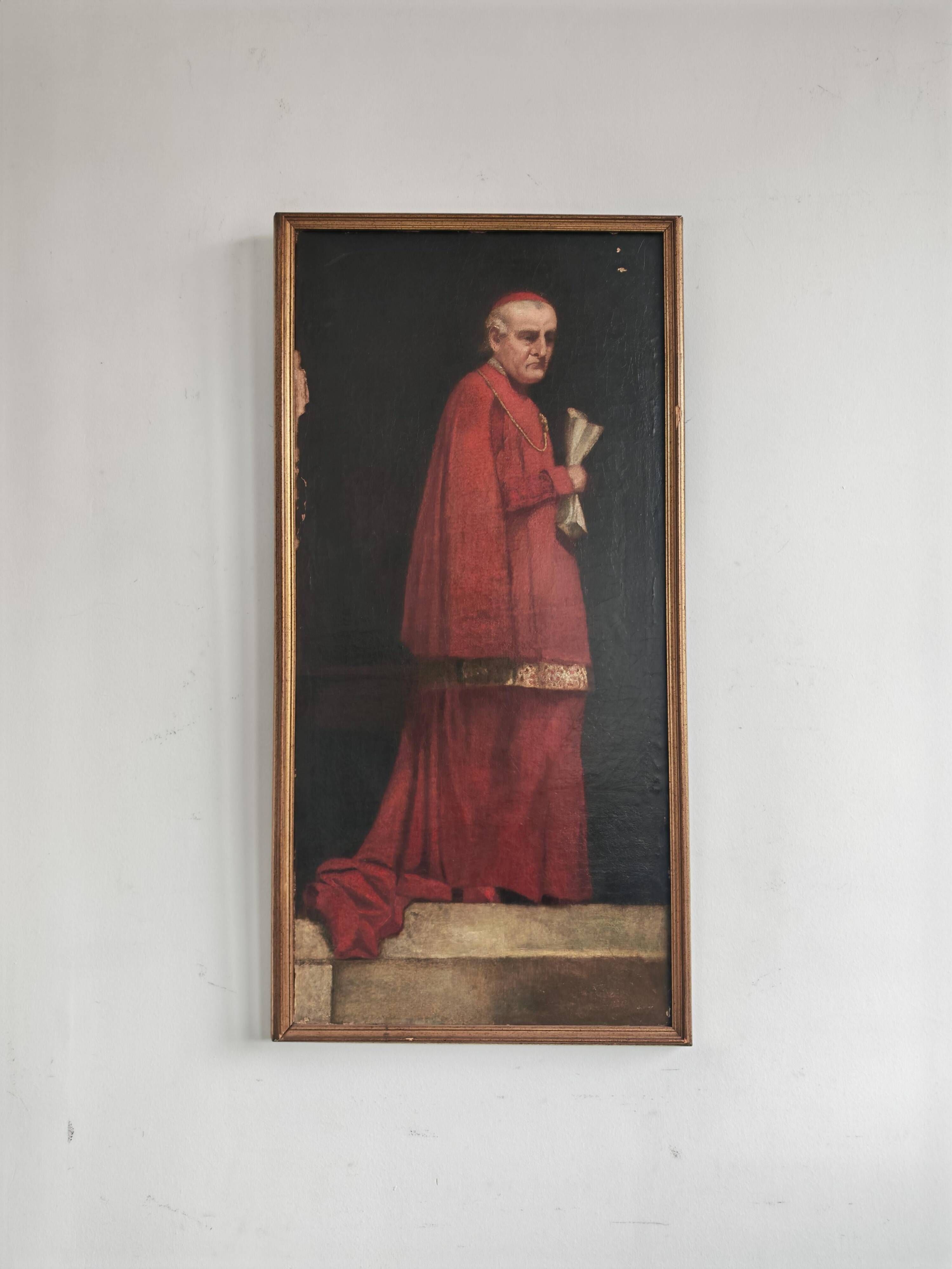 "The Cardinal", oil on canvas by Nicolo Barbino, 19th century.