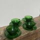 4 tasses en verre vert Vereco 1960