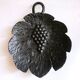 Artisanal embossed metal tripod dish