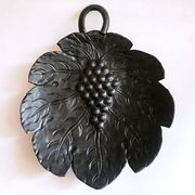 Artisanal embossed metal tripod dish