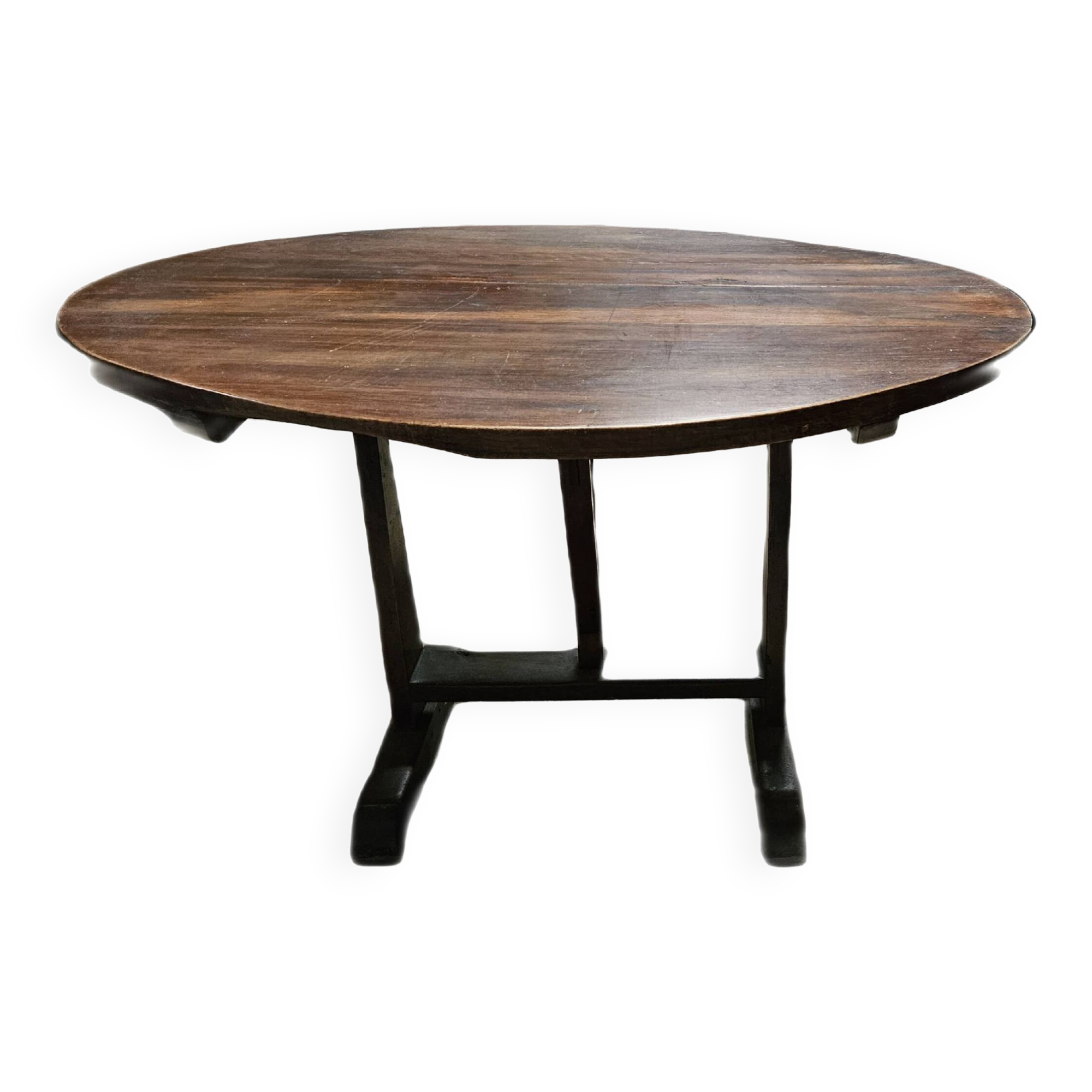 Small oval folding wine table